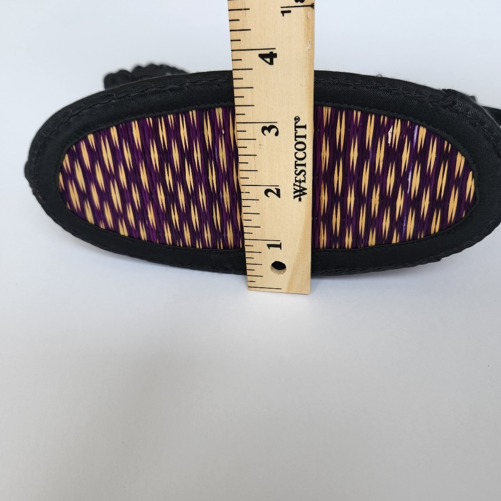 Baskets Of Cambodia Small Mini Handbag Rope Purple Tan Black Garden Girl Scandi - Picture 15 of 16